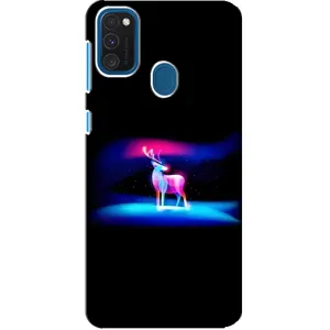 Силиконовый бампер с картинкой животных для Samsung Galaxy A21s (Яркий олень)
