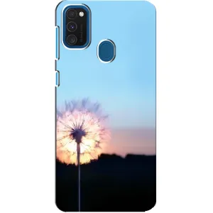Силіконовий Чохол з кульбабками на Samsung Galaxy A21s (Захід з кульбабкою)