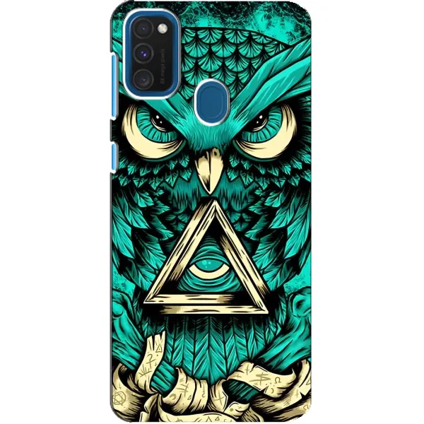 Чехол с рисунком «Зеленая сова» для Samsung Galaxy A21s Чехол с рисунком «Зеленая сова» для Samsung Galaxy A21s