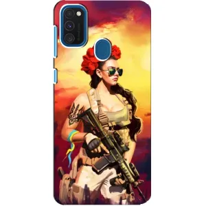 ЗСУ Чехлы (TPU) для Samsung Galaxy A21s (Женщина солдат)