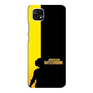 Чехол (TPU) с картинкой "Лого Пабг" на Самсунг Галакси А22 5G (Battlegrounds)