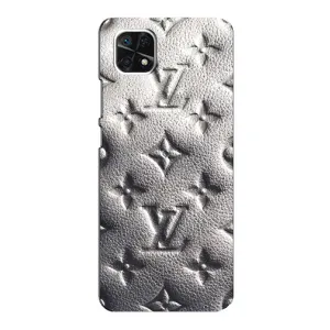 Текстурный Чехол Louis Vuitton для Самсунг Галакси А22 5G (Бежевый ЛВ)