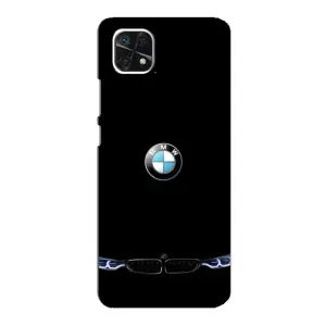 Силіконовий бампер з картинкою машини на Samsung Galaxy A22 5G (Чорний BMW)