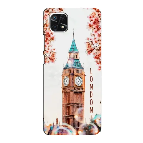 Чехол с рисунком «Часы Лондон» для Samsung Galaxy A22 5G Чехол с рисунком «Часы Лондон» для Samsung Galaxy A22 5G