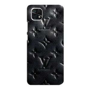 Текстурный Чехол Louis Vuitton для Самсунг Галакси А22 5G (Черный ЛВ)
