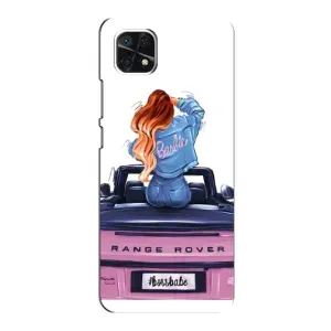 Силиконовый Чехол на Samsung Galaxy A22 5G с картинкой Стильных Девушек (Девушка на машине)