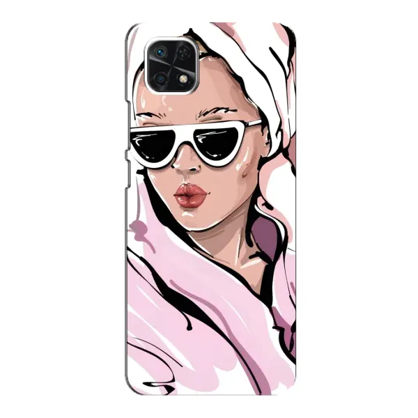Чехол с рисунком «Девушка в халате» для Samsung Galaxy A22 5G Чехол с рисунком «Девушка в халате» для Samsung Galaxy A22 5G