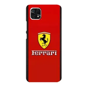 Силіконовий бампер з картинкою машини на Samsung Galaxy A22 5G (Ferrari Logo)