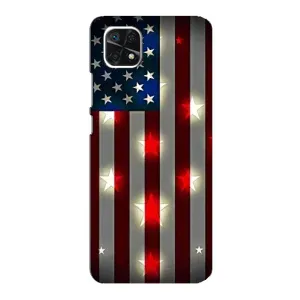Чехол Флаг USA для Samsung Galaxy A22 5G (Флаг США 2)