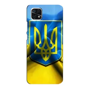 Чехол с картинкой (Патриотический ГЕРБ) на Samsung Galaxy A22 5G (Герб и Флаг Украины)