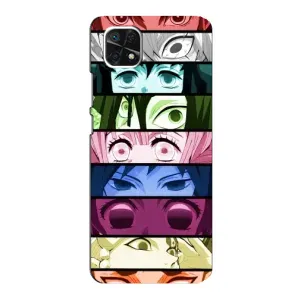 Силіконові чохлі з очіма Anime для Самсунг Галаксі А22 5G (Очі Хашира)