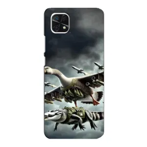 Чехол с мемами тралалело тралала для Samsung Galaxy A22 5G (Гусини и крокодило)