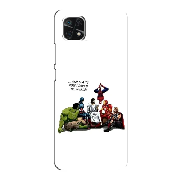 Чехол с рисунком «Иисус супергерой» для Samsung Galaxy A22 5G