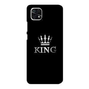 Чехол (Корона на чёрном фоне) для Самсунг Галакси А22 5G (KING)