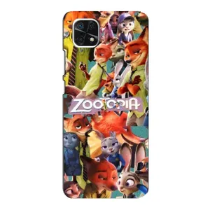 Силиконовый чехол с принтом Зоотрополіс для Samsung Galaxy A22 5G (Коллаж героев)