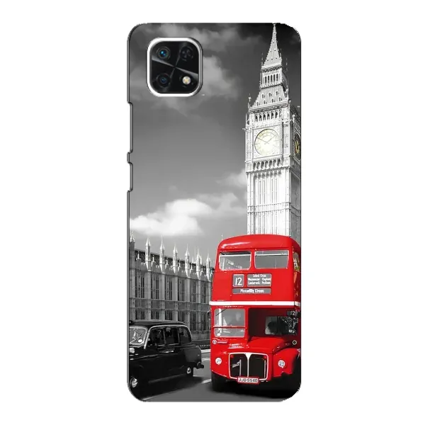 Чехол с рисунком «Красный автобус» для Samsung Galaxy A22 5G Чехол с рисунком «Красный автобус» для Samsung Galaxy A22 5G