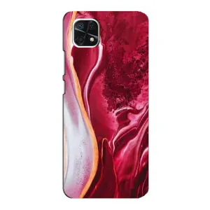 Чохли з тематикою "Мрамор" на Самсунг Галаксі А22 5G (Червоний мрамор)