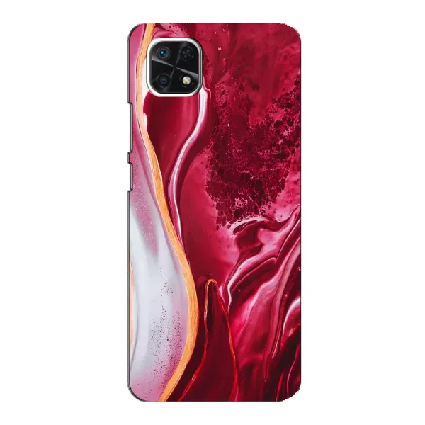 Чехол с рисунком «Красный мрамор» для Samsung Galaxy A22 5G Чехол с рисунком «Красный мрамор» для Samsung Galaxy A22 5G