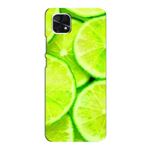 Чехол с изображением вкусной еды для Samsung Galaxy A22 5G (Лайм)