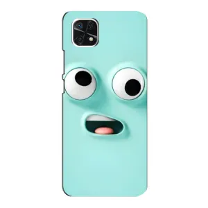 Силиконовые Чехлы (смешные стикеры) для Samsung Galaxy A22 5G (Забавное мятное лицо)