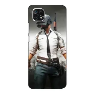 Силиконовый чехол с картинкой "Герой Pubg" на Samsung Galaxy A22 5G (Пабг)