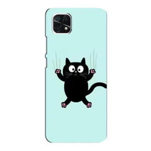 Силіконовий чохол з котиком для Samsung Galaxy A22 5G (Падаючий кіт)