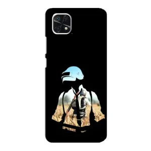 Силиконовый чехол с картинкой "Герой Pubg" на Samsung Galaxy A22 5G (Пубг мен)