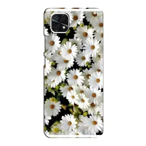 Чехол с ромашками на Samsung Galaxy A22 5G (Рамка в ромашках)