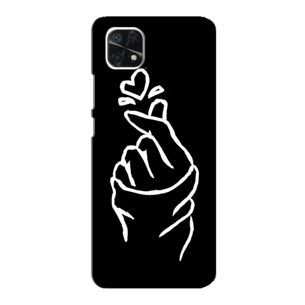 Чехол с рисунком «Сердце на черном» для Samsung Galaxy A22 5G Чехол с рисунком «Сердце на черном» для Samsung Galaxy A22 5G