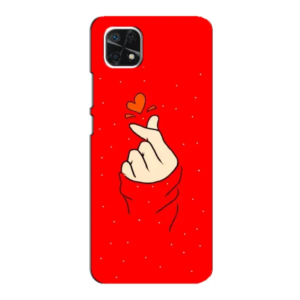 Чехол с рисунком «Сердце на красном» для Samsung Galaxy A22 5G Чехол с рисунком «Сердце на красном» для Samsung Galaxy A22 5G