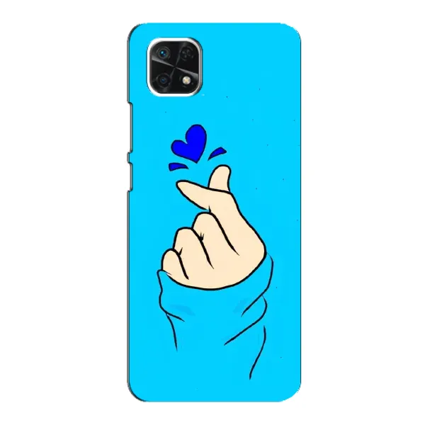 Чехол с рисунком «Сердце на синем» для Samsung Galaxy A22 5G Чехол с рисунком «Сердце на синем» для Samsung Galaxy A22 5G