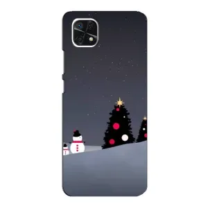 Чехлы на Новый Год Samsung Galaxy A22 5G (Снеговички)
