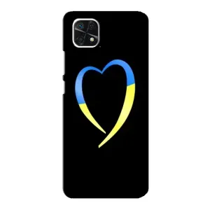 Силиконовый Чехол на Samsung Galaxy A22 5G (Я-Украина) (Украинское сердце)