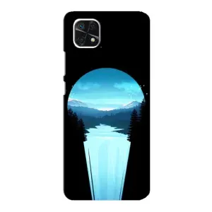Летний Чехол на Samsung Galaxy A22 5G (Синий Водопад)