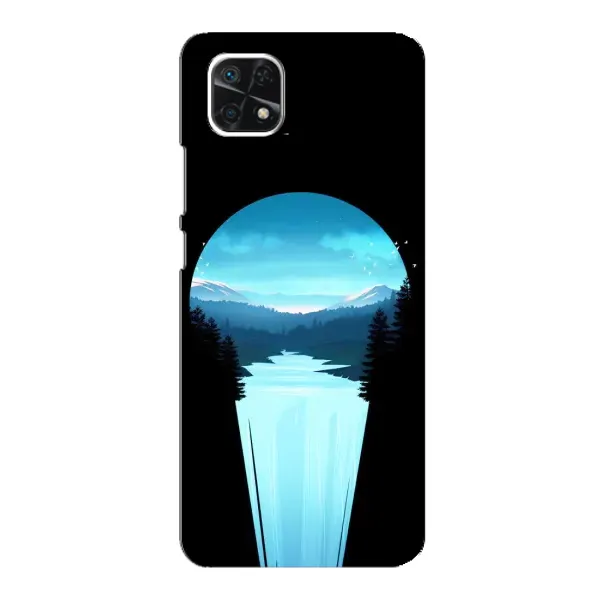 Чехол с рисунком «Синий Водопад» для Samsung Galaxy A22 5G