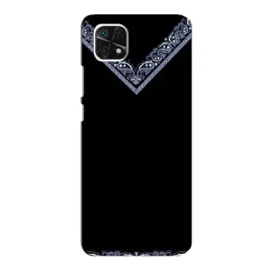 Силиконовый Чехол на Samsung Galaxy A22 5G (Воротник вышиванки)