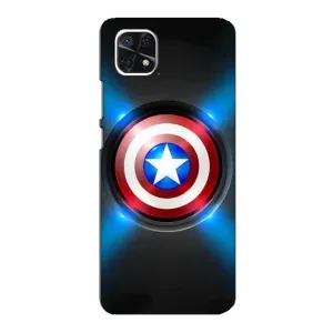 Чехол с Щитом Капитана Америки на Samsung Galaxy A22 5G (Яркий Щит Капитана)