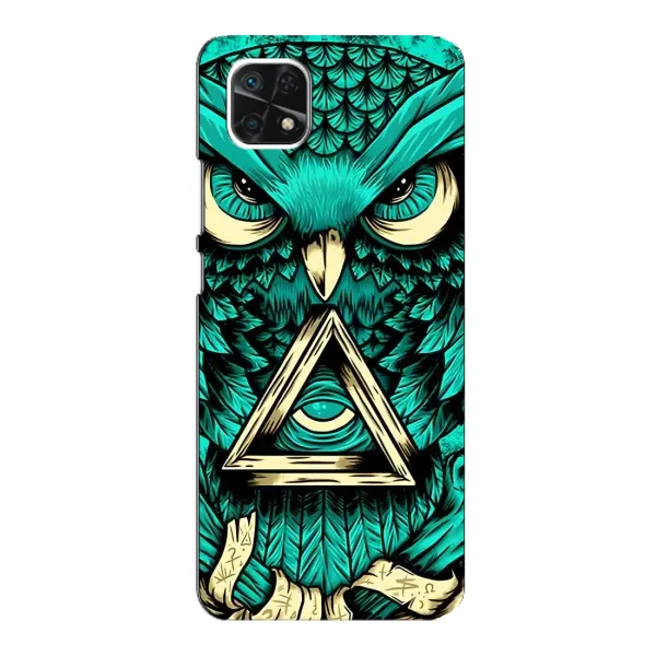 Чехол с рисунком «Зеленая сова» для Samsung Galaxy A22 5G Чехол с рисунком «Зеленая сова» для Samsung Galaxy A22 5G