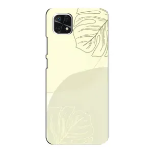 Чехол цветочный дизайн для Samsung Galaxy A22 5G (Зелёный фон)