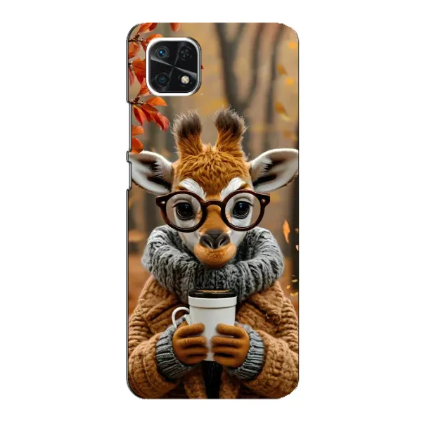 Чехол с рисунком «Жираф с кофе» для Samsung Galaxy A22 5G Чехол с рисунком «Жираф с кофе» для Samsung Galaxy A22 5G
