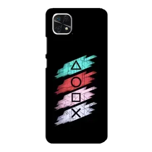 Чехол с рисунком «Значки Sony» для Samsung Galaxy A22 5G