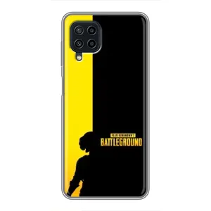 Чехол (TPU) с картинкой "Лого Пабг" на Самсунг Галакси А22 (Battlegrounds)