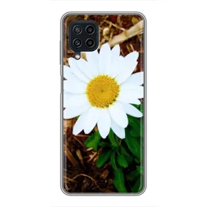Чехол с ромашками на Samsung Galaxy A22 (Белая ромашка)