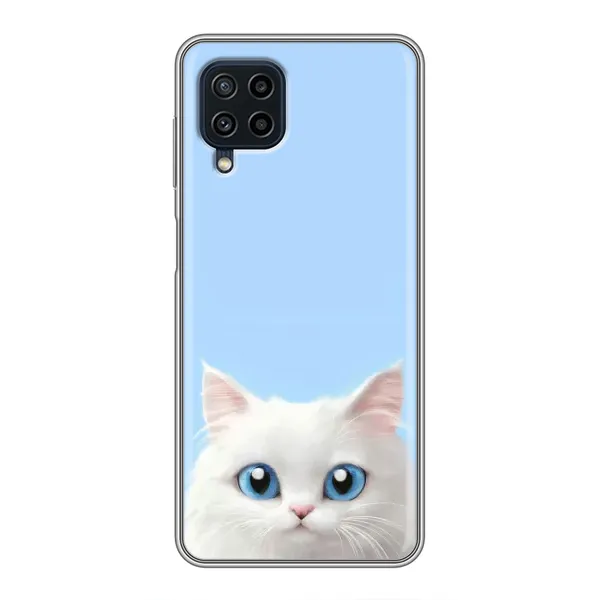 Чехол с рисунком «Белый кот» для Samsung Galaxy A22 Чехол с рисунком «Белый кот» для Samsung Galaxy A22