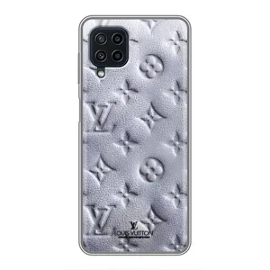 Текстурный Чехол Louis Vuitton для Самсунг Галакси А22 (Белый ЛВ)
