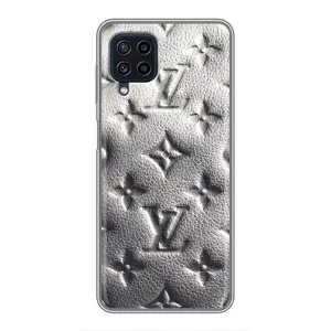 Текстурный Чехол Louis Vuitton для Самсунг Галакси А22 (Бежевый ЛВ)