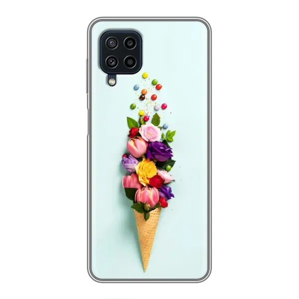 Чехол с рисунком «Цветок-мороженное» для Samsung Galaxy A22 Чехол с рисунком «Цветок-мороженное» для Samsung Galaxy A22