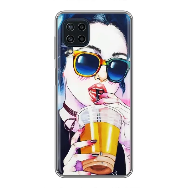 Чехол с рисунком «Девушка с коктейлем» для Samsung Galaxy A22 Чехол с рисунком «Девушка с коктейлем» для Samsung Galaxy A22
