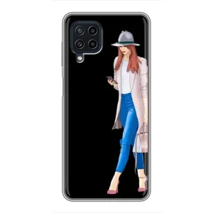 Чохол з картинкою Модні Дівчата Samsung Galaxy A22 (Дівчина з телефоном)
