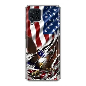 Чехол Флаг USA для Samsung Galaxy A22 (Флаг USA)